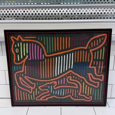 Guna Kuna Mola Animal Textile Art Panama Framed Wall Decor  picture