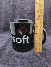 Official Microsoft Logo Black Ceramic Coffee Mug Cup Tech Corporate Promo Swag picture