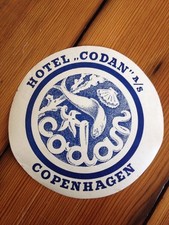 Vintage Antique Hotel Codan Copenhagen Denmark Hotel Luggage Label Sticker picture