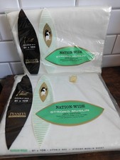 Vintage Penney's Nation-Wide Muslin Flat Sheets Double 81x108 100% Cotton NOS... picture