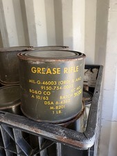 1963 US Military Vietnam Era RIFLE GREASE CAN 1 LB. - Sealed MIL-G-46003 picture