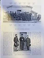 1912 Vintage Illustration Union Soldiers At Appomattox For Surrender picture