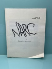 RARE ORIGINAL WILLIAMS NARC UPRIGHT ARCADE OPERATING MANUAL PRELIMINARY DRAFT picture
