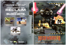 MechWarrior 4 Vengeance - PC Game - Vintage Original Print Ad/Poster Promo 2000 picture