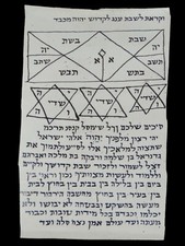 Rare Antique Kabbalah Parchment Amulet Manuscript Holy Names Sabbath Protection picture