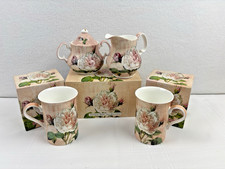 Antique Rose by Creative Tops Made England 2 Cups Creamer Sugar Bowl picture