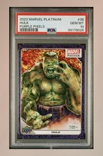 2023 Marvel Platinum HULK /35 Purple Pixels PSA 10 GEM 💎 MINT picture