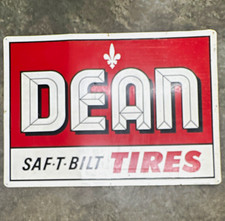 Dean Saf-T-Bilt Tires Advertising Sign, Display Sign, vintage, original. picture