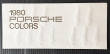 Original Factory  1980 Porsche Paint Color Samples Chart Brochure 911  928 924 picture