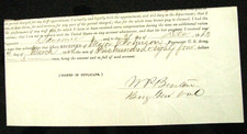 CIVIL WAR INDIANA GENERAL WILLIAM P BENTON SGD INVOICE VICKSBURG 1863 picture