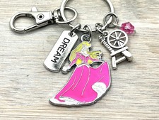 Princess Aurora keychain-Sleeping Beauty keychain -Spinning wheel charm  picture