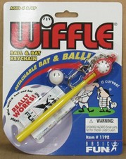 Mini Wiffle Ball & Bat Keychain NIP by Basic Fun picture
