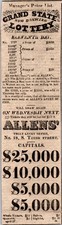 Allen's Manager's Prize List Grand State Lottery 1820 Clipping TAJ7-H3 picture