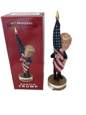 45th & 47th President Donald Trump 2024 Bobblehead Hugging American Flag picture