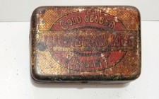 Antique ca 1900 Gold Gebler Franz Foveaux Koln Virginy Tobacco, Empty Tin picture