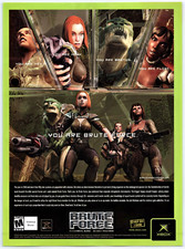 Vintage Print Ad 2003 Brute Force Xbox Shooter Game Original Promo Poster Art picture