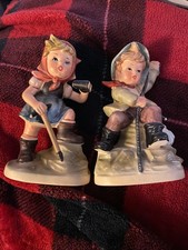 Vintage Napcoware Figurines Set 137 Boy Girl Mountaineer Hiker Hikers Set Japan picture