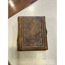 1879 Victorian Leather Photo Album ID'd Tintypes Fox Christman MI picture