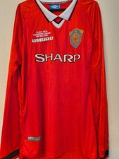 Manchester United 1999 00 Home Long Sleeve Shirt Solskjaer Marking From Japan picture
