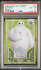 2023 TOPPS CHROME DISNEY 100 BAYMAX /99 GREEN REFRACTOR PSA 10 picture