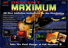Interplay Descent Maximum PlayStation Video Game 2 Page Print Ad 1997 picture