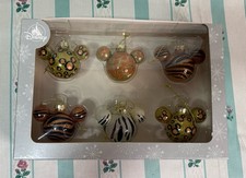 Disney Mickey Mouse Silhouette Animal Kingdom Baubles Set of 6 Ornaments RARE picture