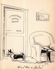 Humorous Vintage Corgi Print 1930s Corgi Illustration Art by Zito 6503t picture
