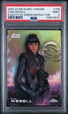 2025 TOPPS CHROME STAR WARS #199 ZAM WESELL KASHYYYK GREEN REFRACTOR picture
