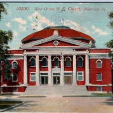 c1910s Waterloo, IA New Grace ME Methodist Episcopal Church Postcard picture