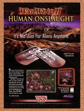 1996 War Wind II Human Onslaught PC Original Advertisement / Retro Promo v1 picture