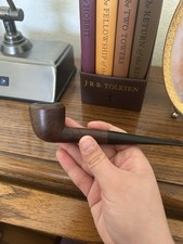 Smoky Joe Made in France Billiard Tobacco Smoking Pipe Brown Bowl Black Stem picture