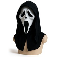 Scream Ghostface Horror Mask With Hood - Screamer Mask Latex For Halloween picture