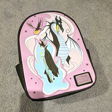 Loungefly Disney Sleeping Beauty Maleficent & Dragon Mini Backpack Purple/Black picture