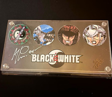 Vintage 1994 SIGNED Art Thibert’s Black & White framed POG tokens 95/1000 picture