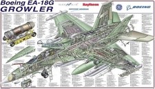 Boeing EA-18G Growler  cutaway Poster 24x36 in picture