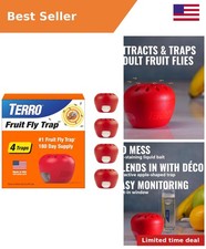 TERRO Fruit Fly Trap 4-Pack, 180 Day Lure Supply, Food-Based Lure picture
