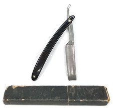 Griffin Cutlery Straight Razor With Case Made In USA Antique 1900s picture