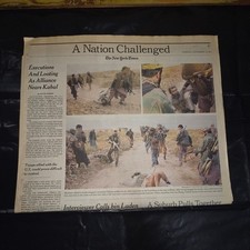 NY Times A Nation Challenged Nov 13 2001 Afghanistan War Newspaper B1 Page picture