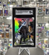 Topps 2021 Chrome Star Wars Galaxy #92 Student Becomes Teacher Red Refractor 4/5 picture