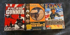3 Games Pacific Gunner Cabela's FDNY Firefighter American Hero PC Activision picture