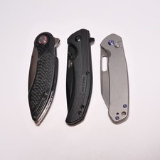 Modern Made Folding Knife Flipper Lot CRJB J1925A, Bear & Son, Icon IK24 Nice picture
