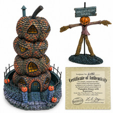 Hawthorne Village Nightmare Before Christmas Pumpkin House Scarecrow COA 2006 picture