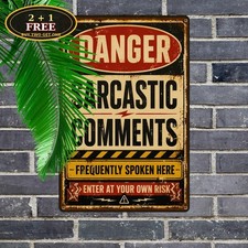 Mentally Unstable But Trying Sarcastic Girl Humor Metal Sign 8x12 picture