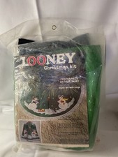 Vintage Edna Looney Christmas kit centerpiece or Tree Skirt Kit HTF RARE snowmen picture