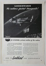 1940 Ad - Lockheed - LOADSTAR: The Nation's Fastest Transports United Airlines picture