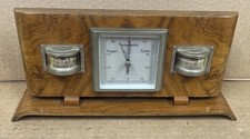 Vintage G. Lufft Art Deco Burl Wood Desktop Weather Station Barometer - Germany picture