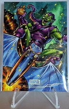 2026 Topps Marvel Neon Green Goblin Sketch Card Auto Marlo Morales 1/1 picture