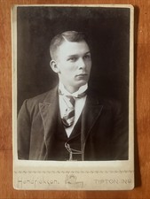 Dashing Man Fashion Suit Beautiful Backstamp Antique Photo Cabinet Card IN picture