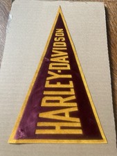 VINTAGE Harley DAVIDSON RACE PENNANT Knuckle Pan Flat Head AMA Indian picture
