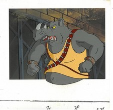 Rocksteady of (TMNT) Turtles- Original Production Cel with MWS Seal-S13-13 picture